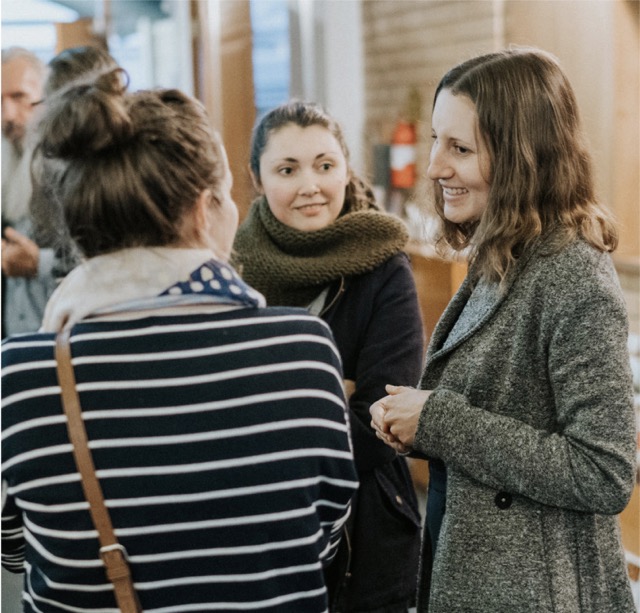 Women involved in a conversation after a Sunday service at CityLight Church North Adelaide. Women involved in a conversation after a Sunday service at CityLight Church North Adelaide.